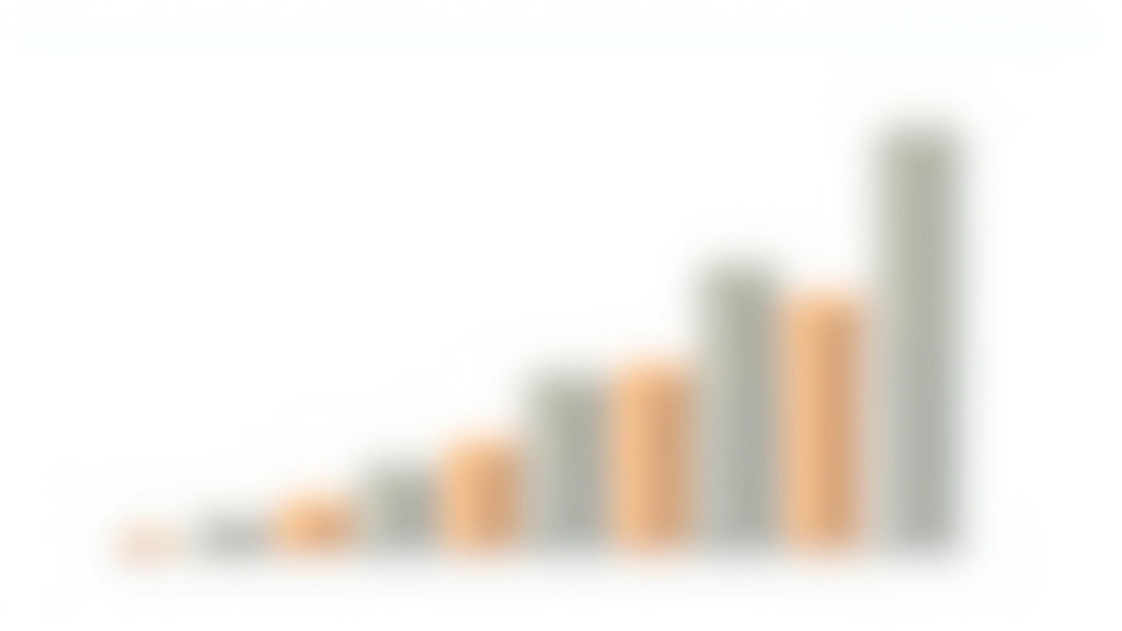 Graphique montrant la croissance exponentielle des revenus au fil du temps avec des barres ascendantes