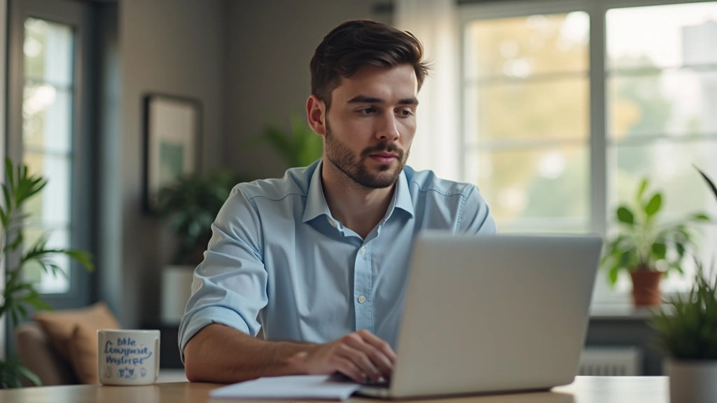 Personne travaillant à un bureau avec un ordinateur portable, analysant des données de clients sur l'écran