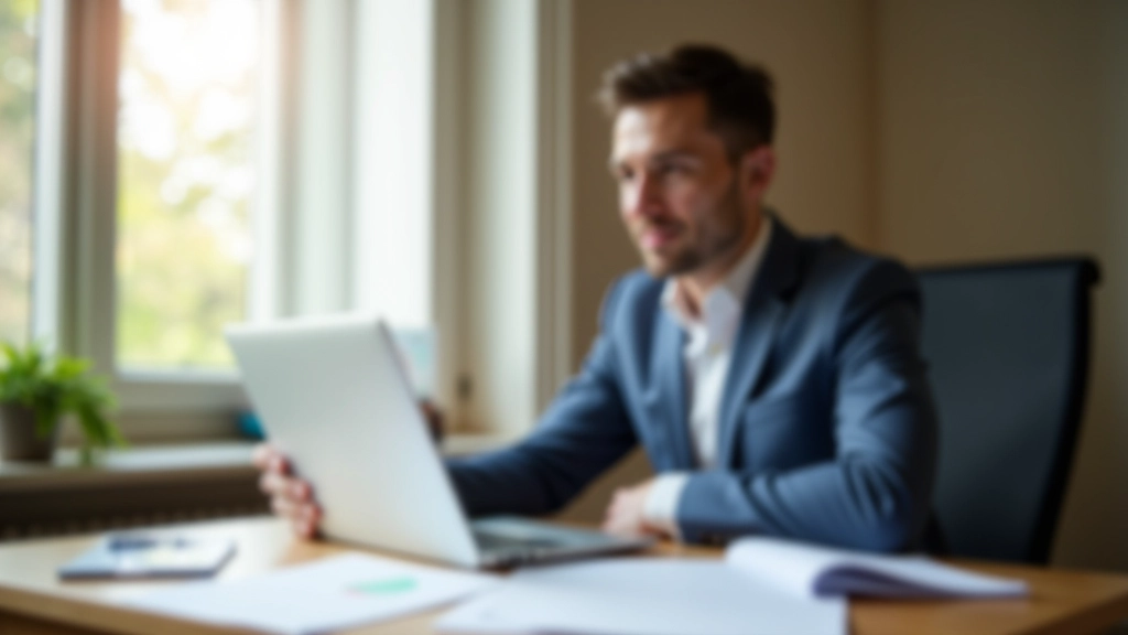 Personne travaillant à un bureau avec des documents de planification financière et un ordinateur portable