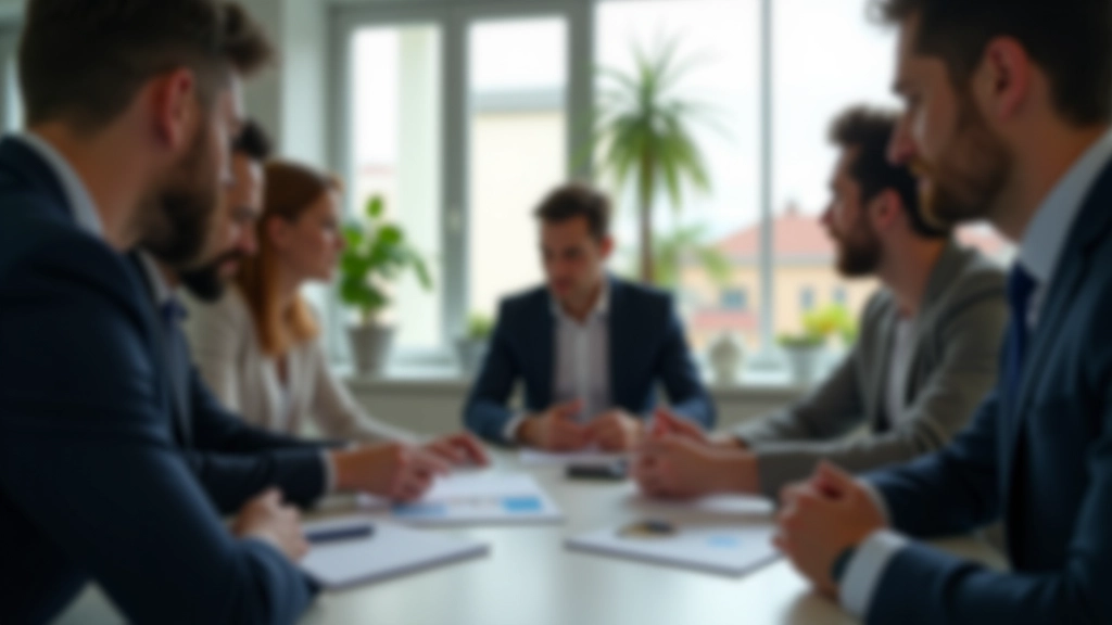 Équipe collaborant sur une stratégie de mise à l'échelle autour d'une table